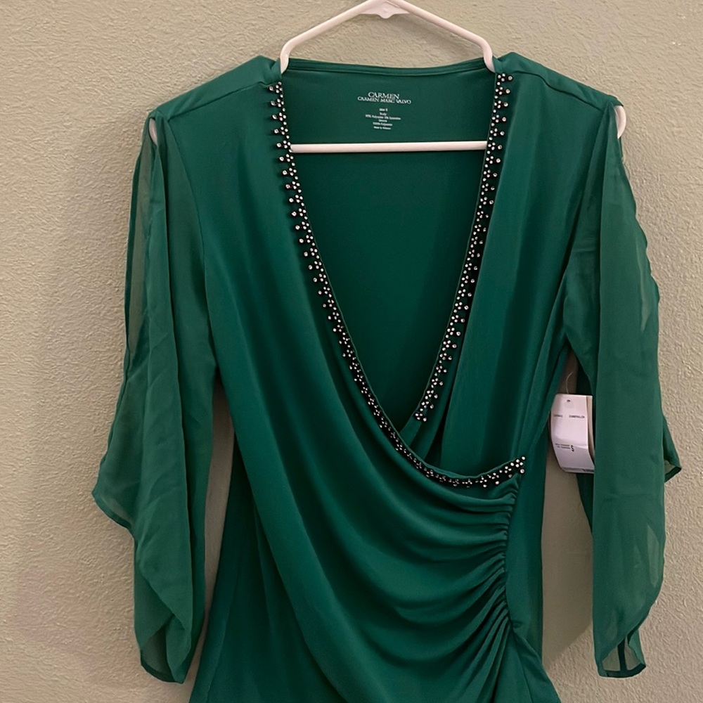 Green formal top